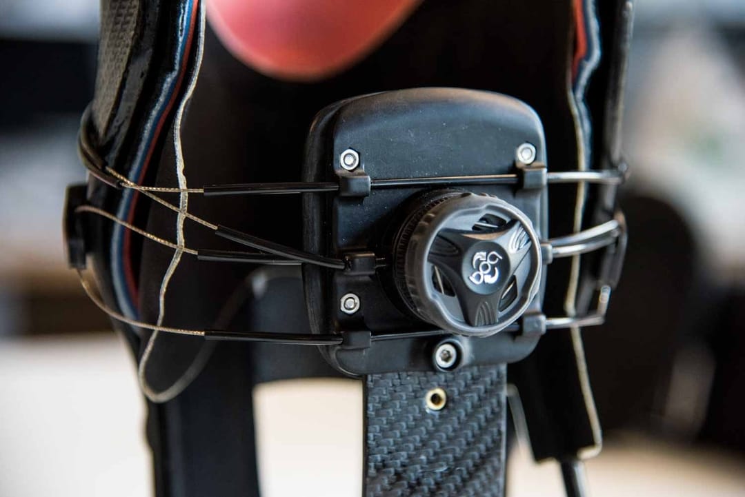 close up of urethan cast parts in a prothesis joint