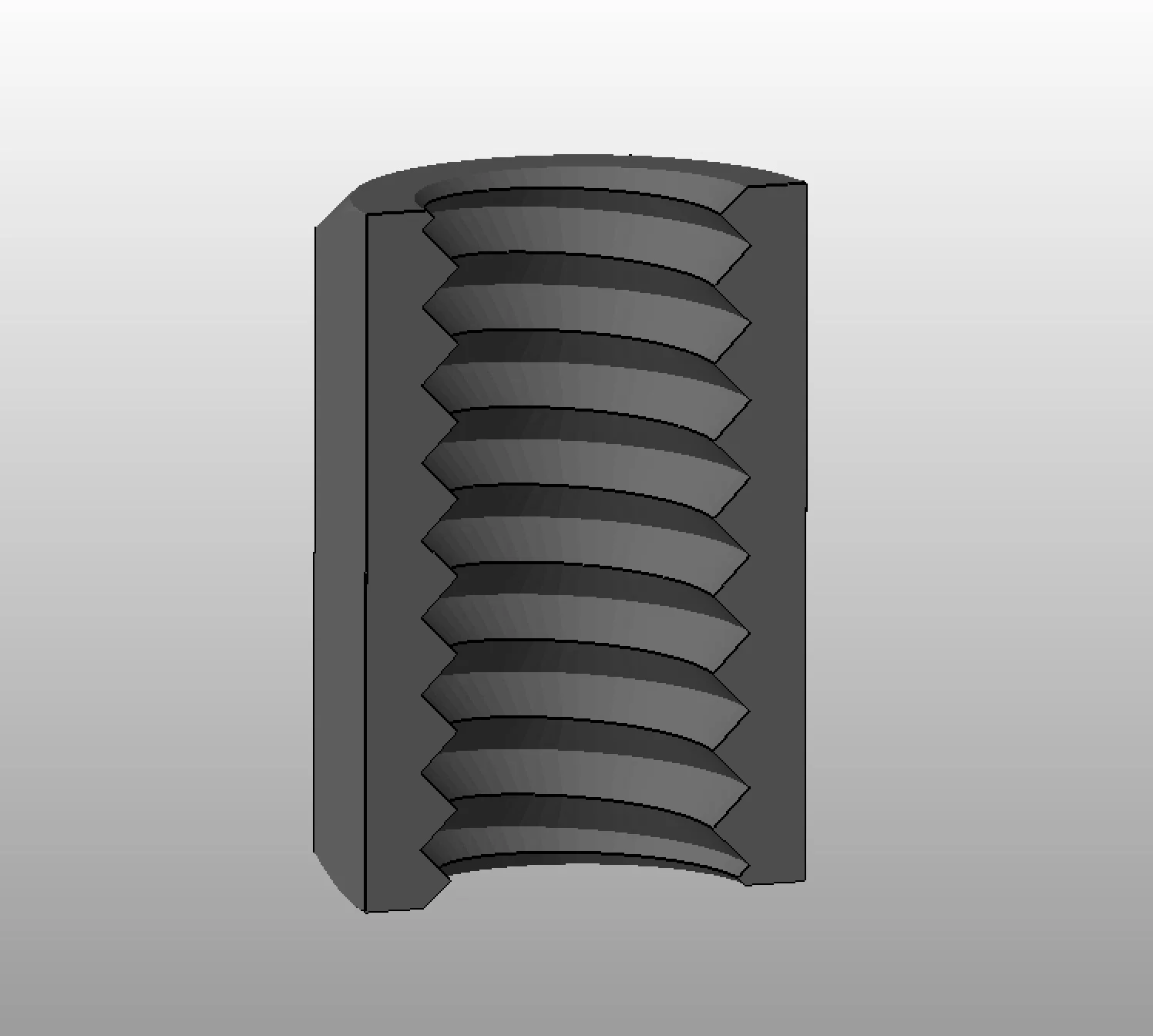 thread part CAD file - Fictiv 3D CAD model of 3D printed screw threads