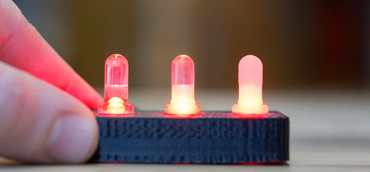 comparison of 3D printed light pipes