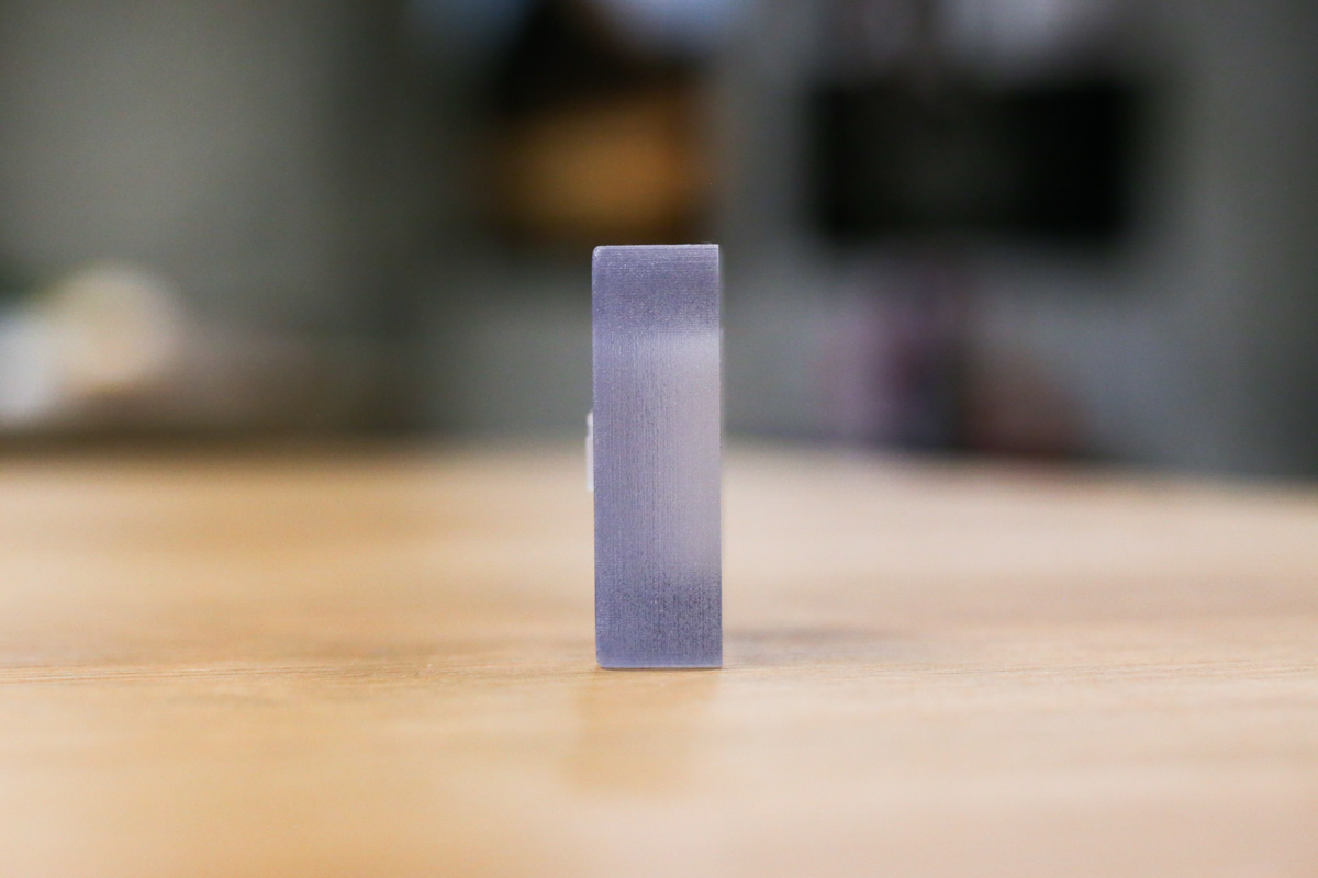 transparent 3D printed part side view - Fictiv transparent 3D printed part side view