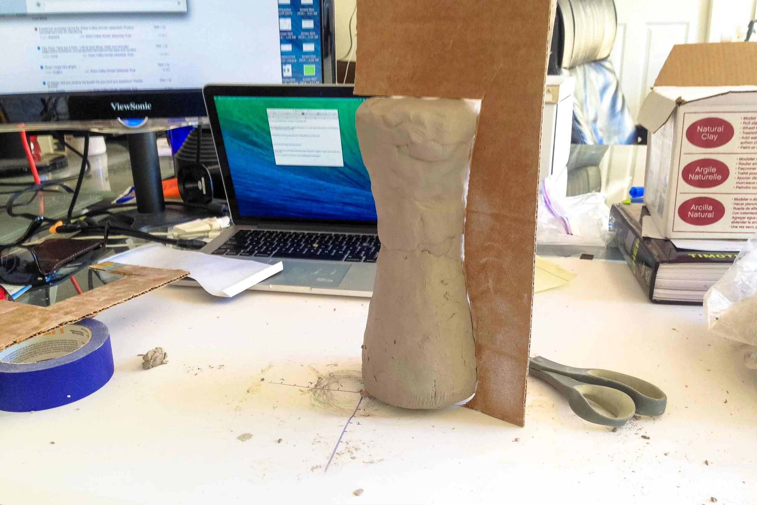 handground coffee grinder clay model