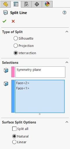 Split Line - Option for Intersection