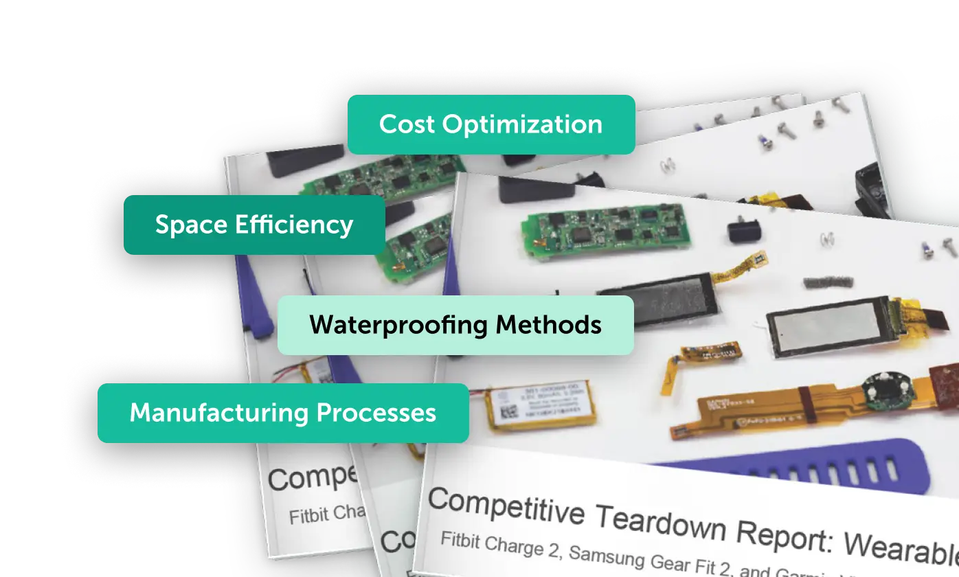 Competitive Teardown Report: Fitbit Charge 2, Samsung Gear Fit 2, Garmin Vivosmart HR+ thumbnail