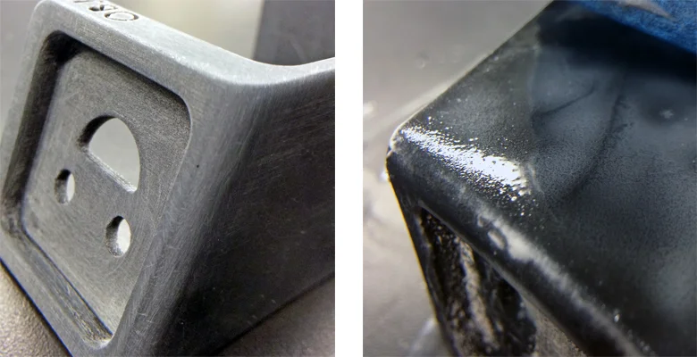veroblack sanded 3d printed part