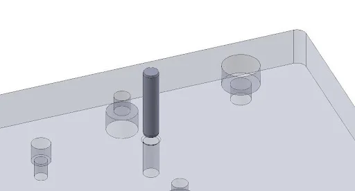 unnamed - Fictiv Part drawing with fillet on the hole and chamfer on the pin for easier assembly
