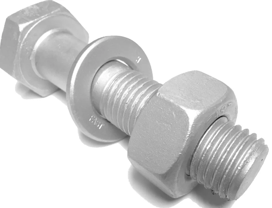 a nut, washer, and bolt assembly - thread locking fastener connection