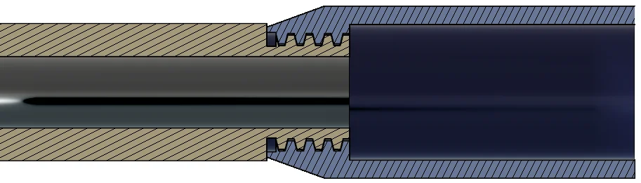 threaded connection (CNC machined shaft type)