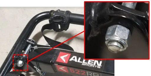 bike rack with a nylon threaded locking method