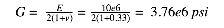 shear modulus calculation - Fictiv shear modulus calculation
