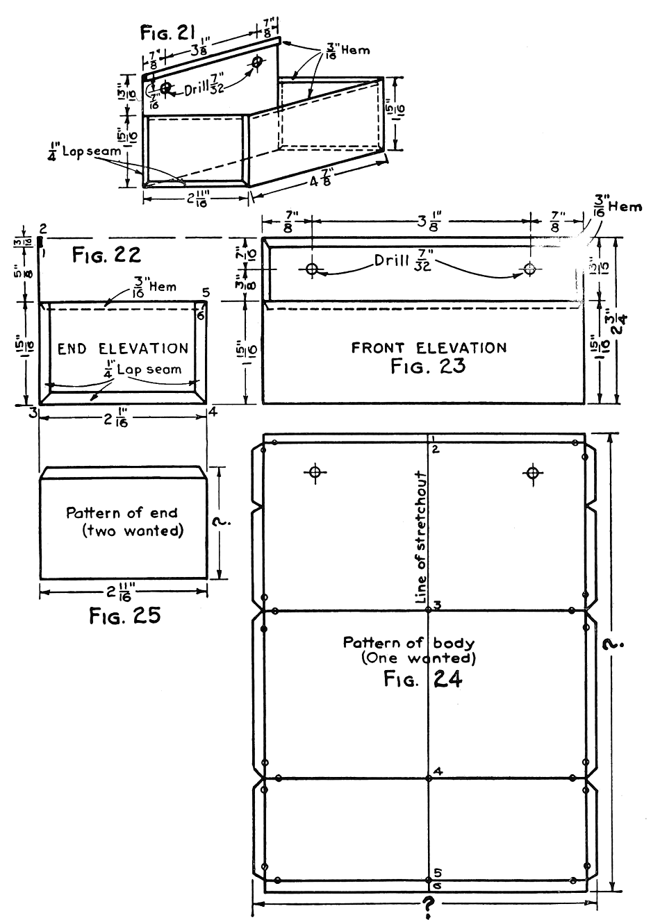design diagram for basic sheet metal box
