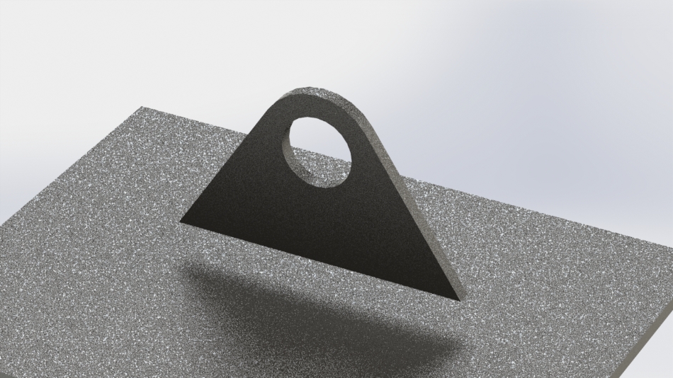 A small tab reduces the tooling required to fixture two parts during welding