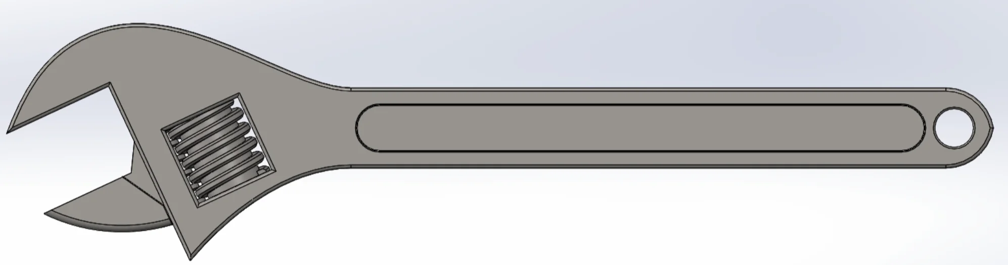 Model of an adjustable 3DP wrench. - Fictiv Model of an adjustable 3DP wrench.