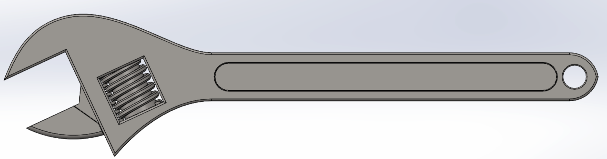 Model of an adjustable 3DP wrench.