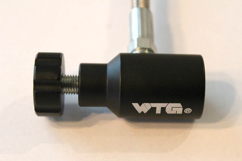 matte black valve that has a relatively high-quality anodic layer
