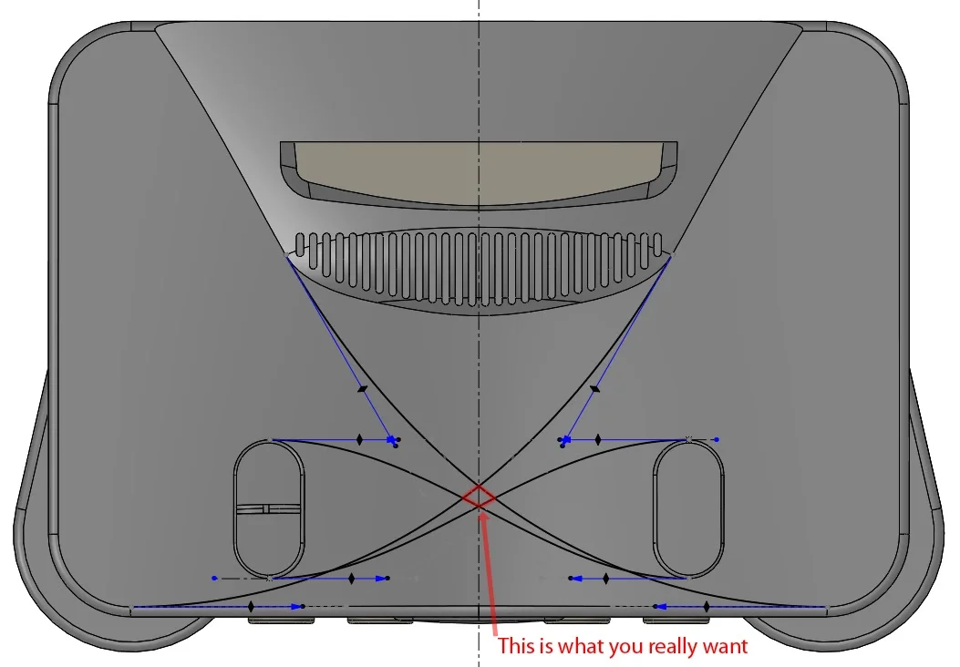 Master-Sketch-01 - Fictiv A drawing of a collection of fully editable splines