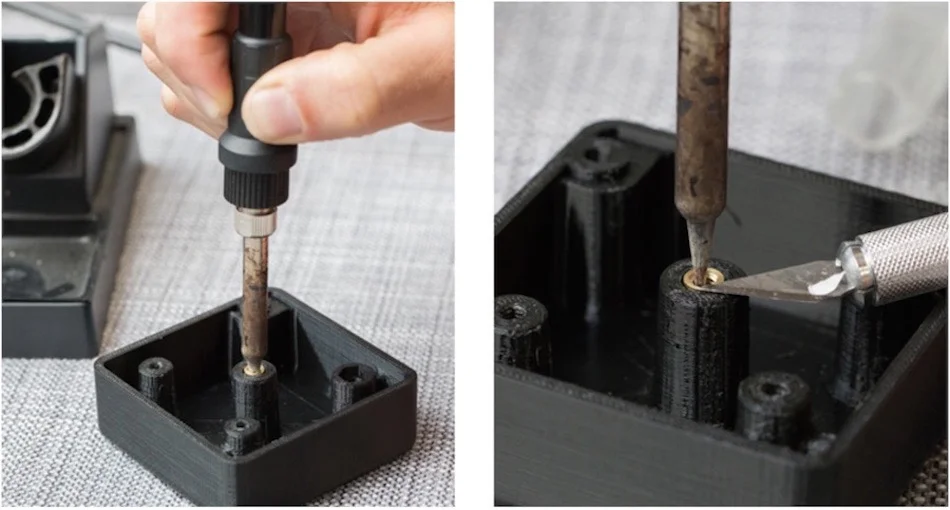 dfm-for-pla-image05 - Fictiv installing with heated brass insert