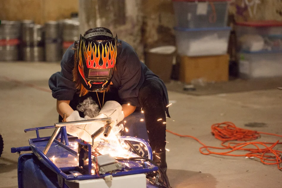 Power Racing Series car welding
