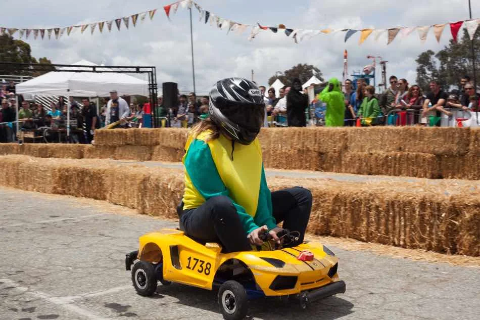 Fictiv's Bananaghini race car on the track