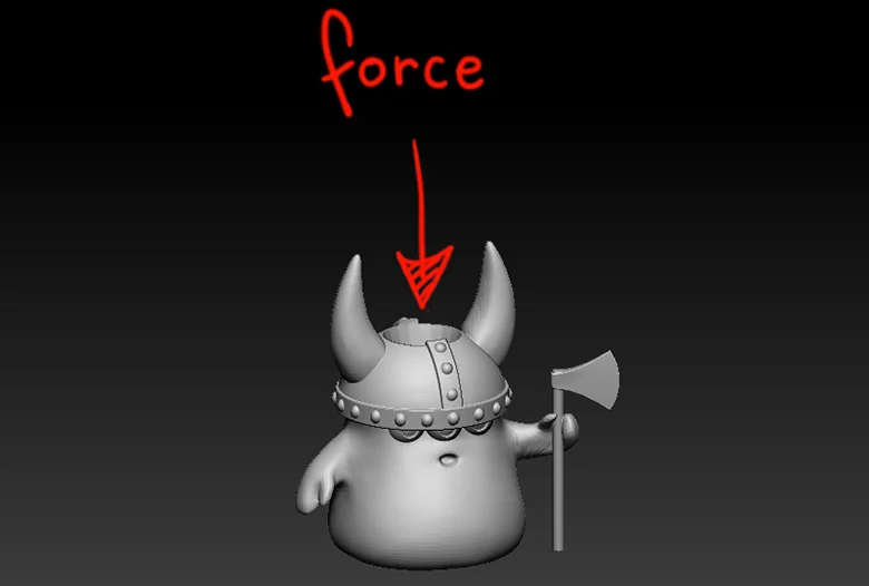 strong-3d_02 - Fictiv Illustration of where force will be exerted on Wacom pen holder