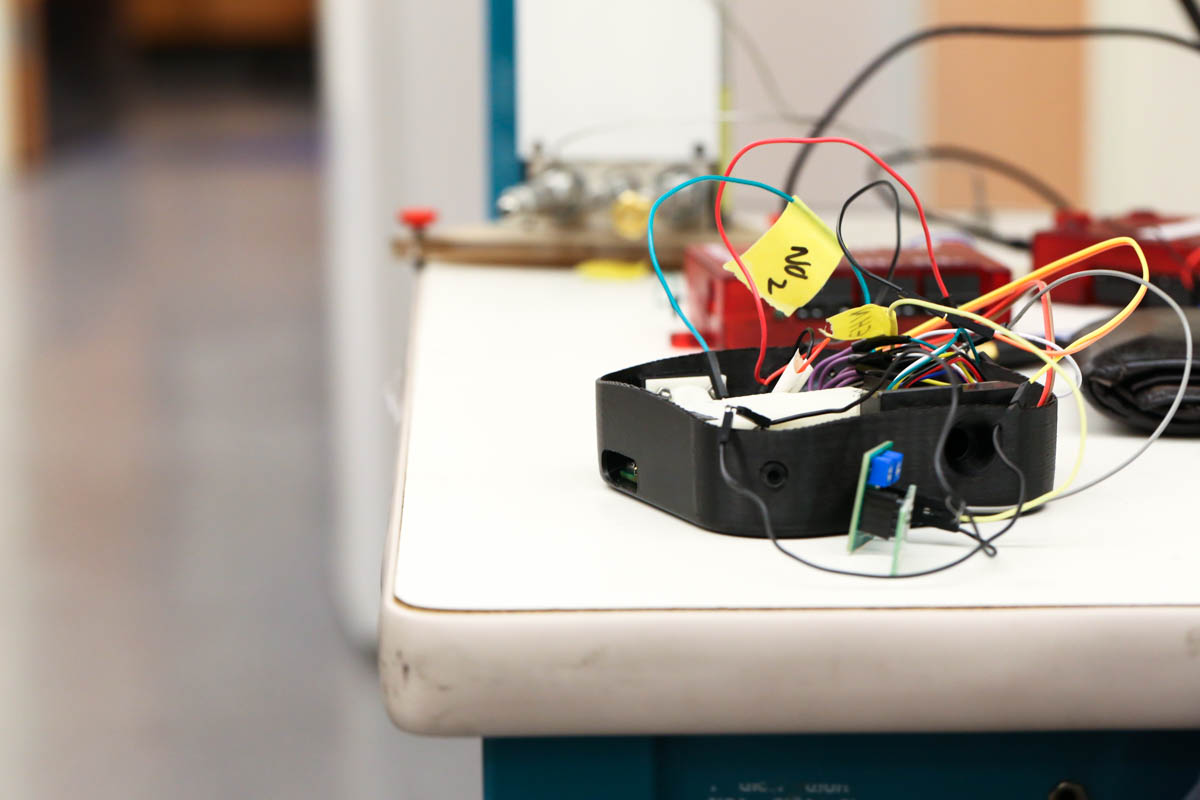 black enclosure with wires