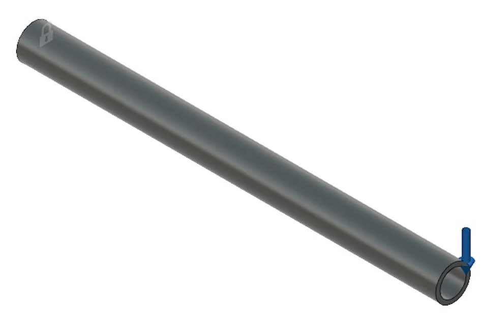 designing-for-stiffness_material-properties03 - Fictiv a simple tube that is cantilevered with a force applied at one end