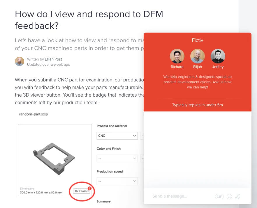 fictiv-help-center - Fictiv fictiv help center live chat