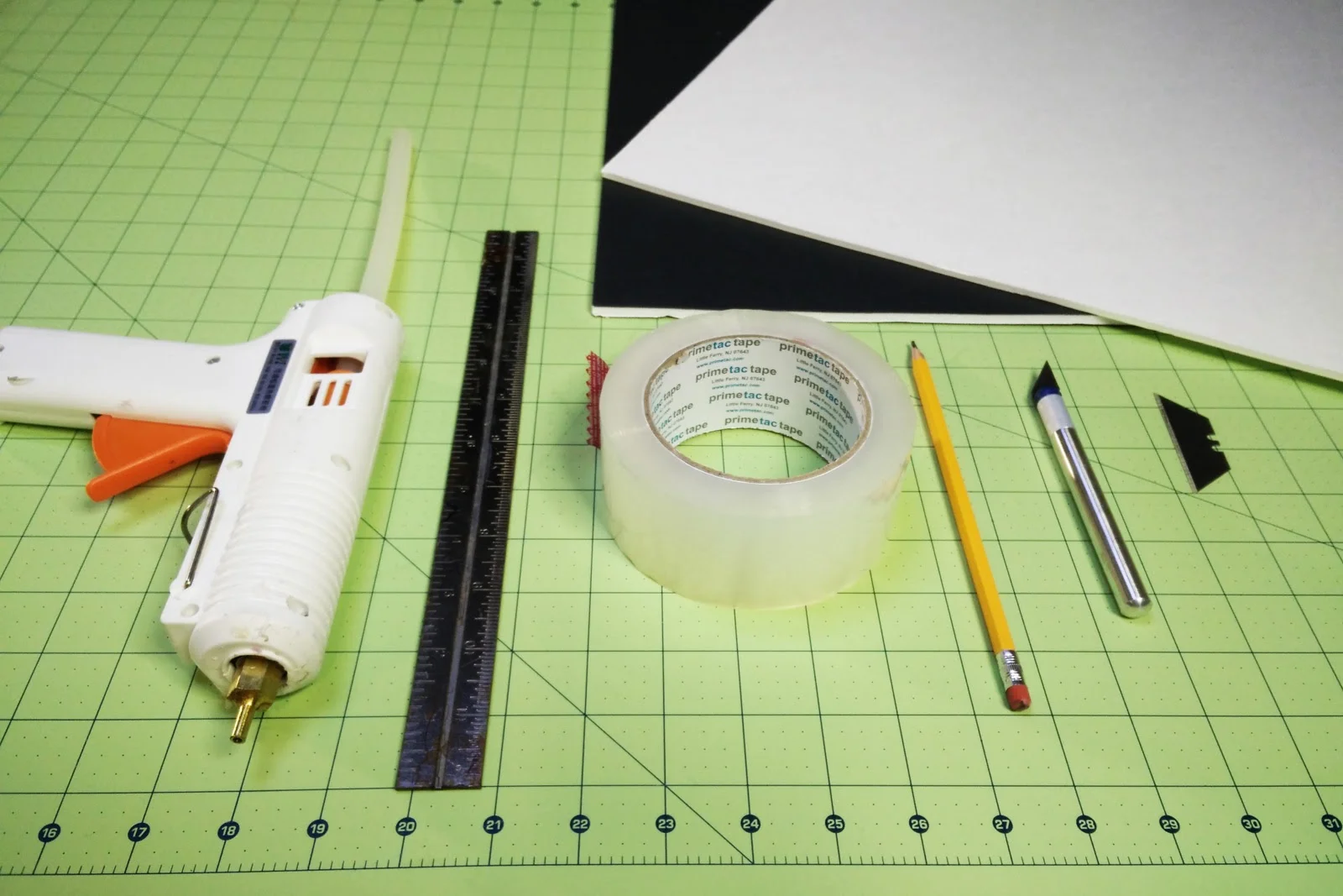 These are all the tools you need for a foam core prototype!