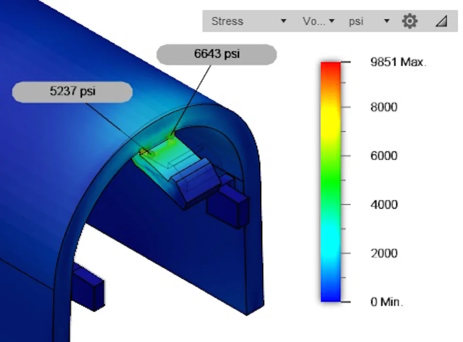 material-properties08 - Fictiv the same simulation as the one prior, now looking at the stresses in the part