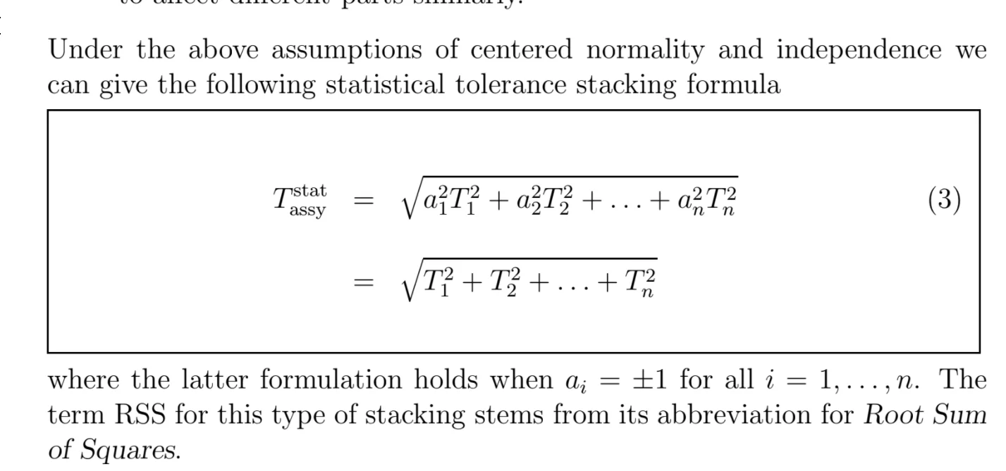 tolerance stack ups RSS calc - Fictiv