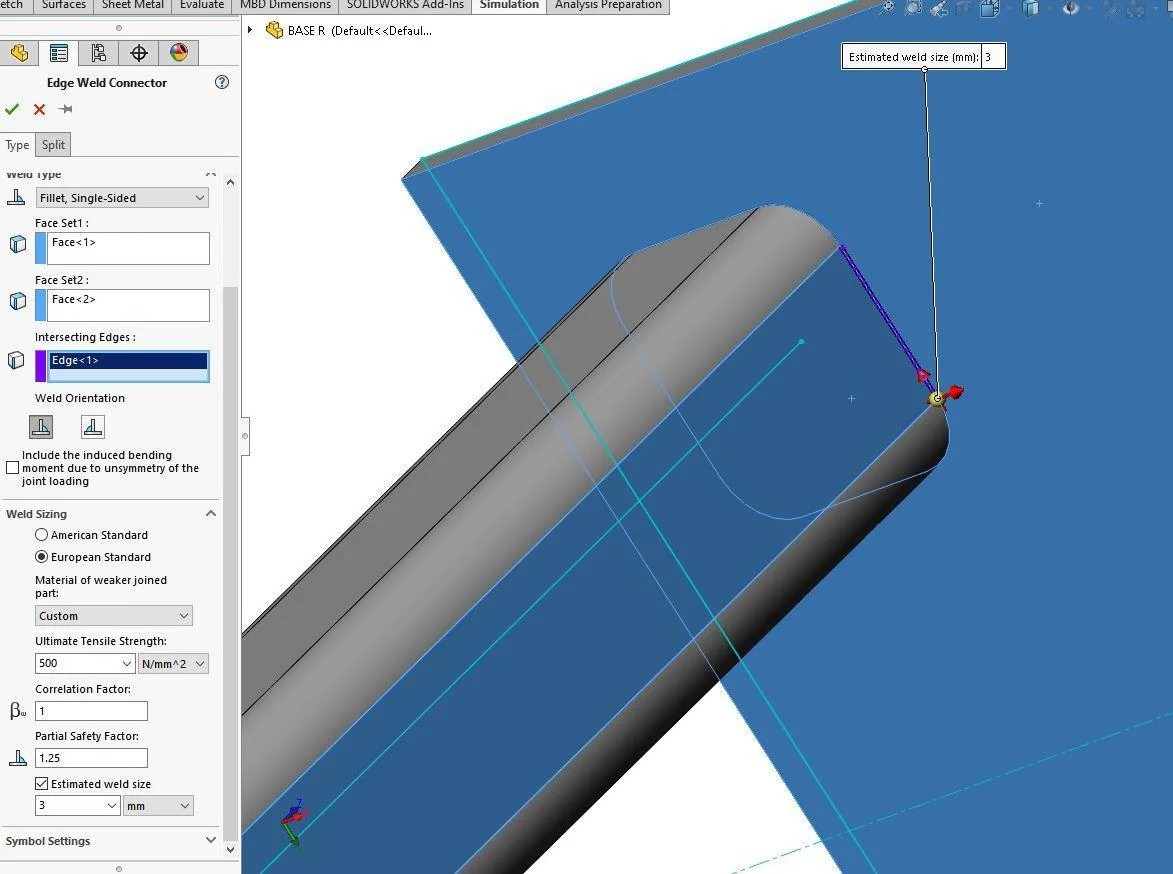 view of underside of table - Fictiv screenshot of a 3D cad model of a table, looking at the underside of the table to view welding locations