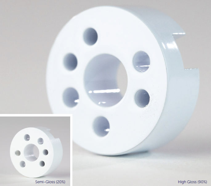 Basic of Finishing CNC Machined Parts 10 A circular metal part with holes drilled in it, p
ainted using powder coating