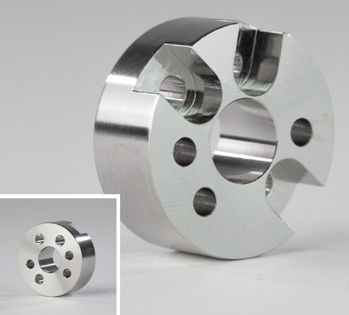 Basic of Finishing CNC Machined Parts 8 A circular metal part with holes drilled in it, finished using electroless nickel plating