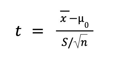 t stat equation - Fictiv formula for calculating the t-test statistic
