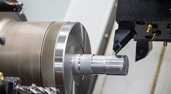 fictiv4image5 - Fictiv a metal part being turned on a lathe