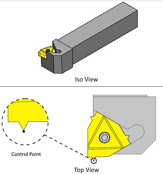 illustration of a cnc turning thread cutter tool