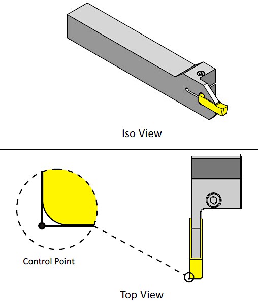 illustration of a cnc grooving tool