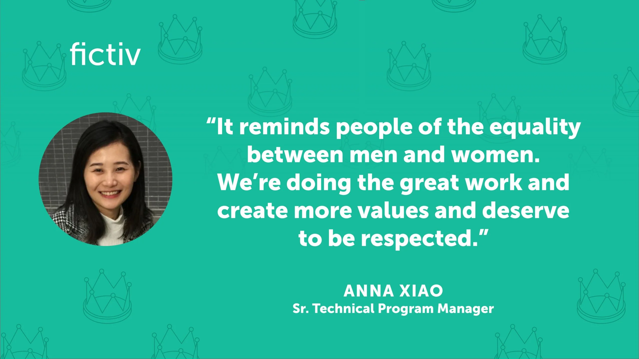 Fictiv_March31_IWD_TW_anna - Fictiv Anna Xiao, Sr. Technical Program Manager, quote for Women's History Month