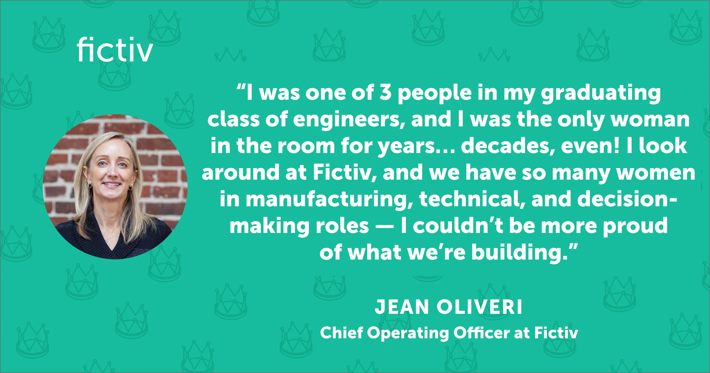 quote from Jean Olivieri, chief operating officer, fictiv, for international women's day