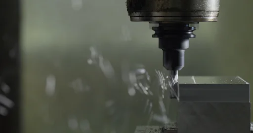 CNC machining center in action