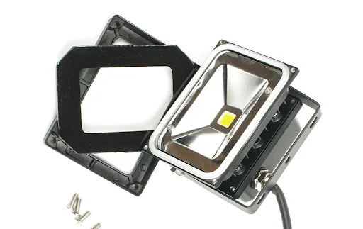 Broken LED lighting equipment isolated