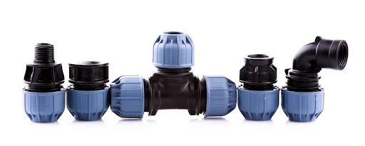 fittings for polyethylene pipes.compression couplings and fittings