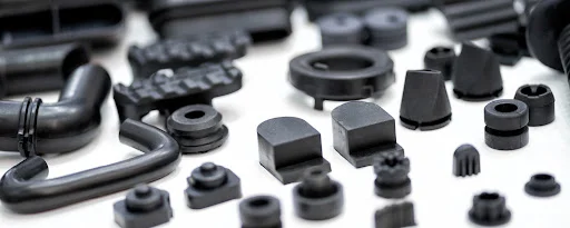 black injection molded automotive parts