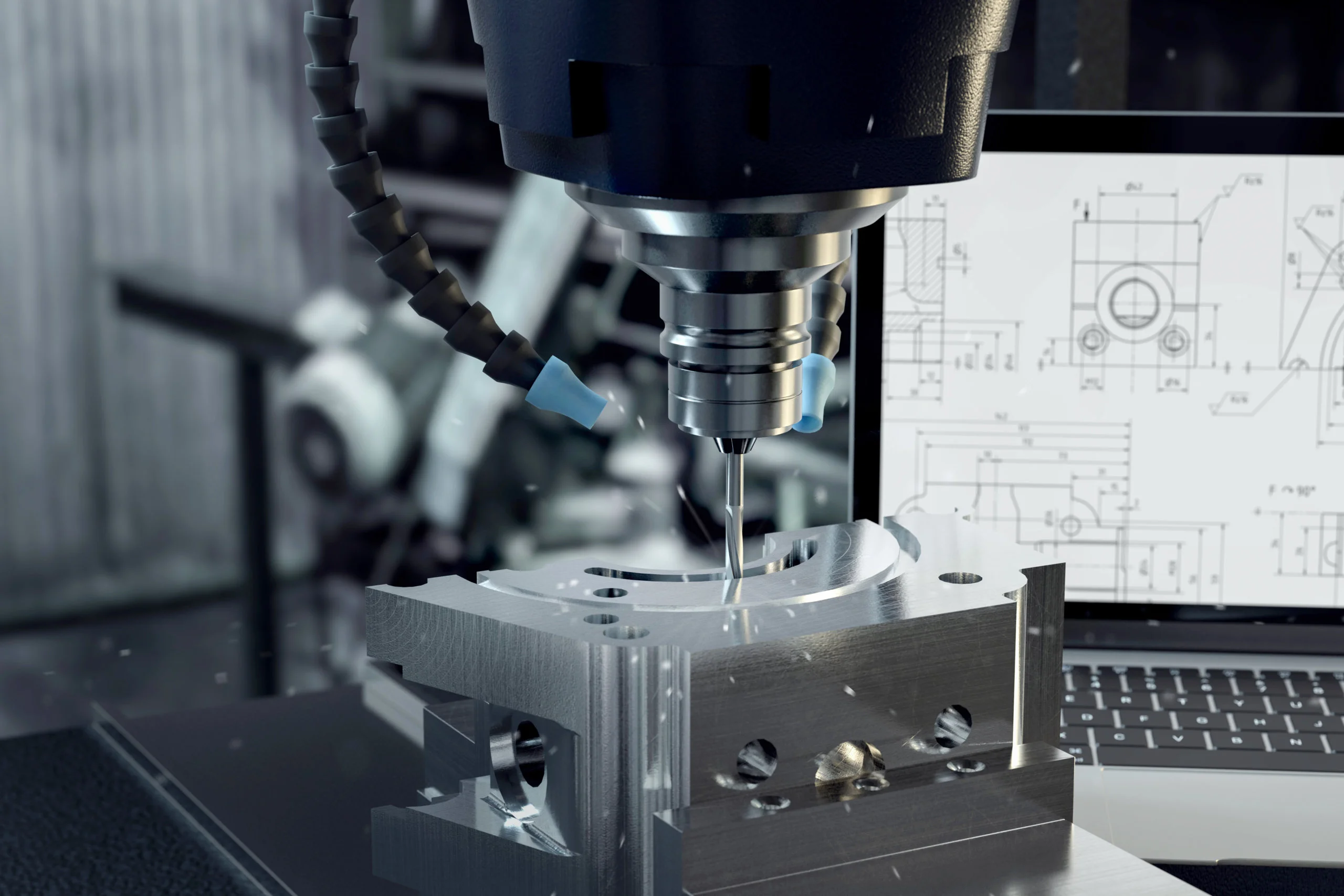 3d,Illustration,Cnc,Processing,In,Metal - Fictiv fast CNC prototype machining results in high-quality parts with excellent accuracy