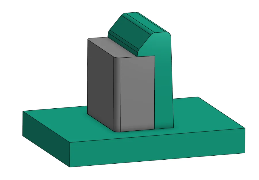 Core steel for molding a pass-through snap