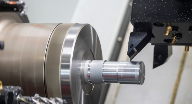 CNC lathe facing the surface of a workpiece - Fictiv CNC lathe facing the surface of a workpiece