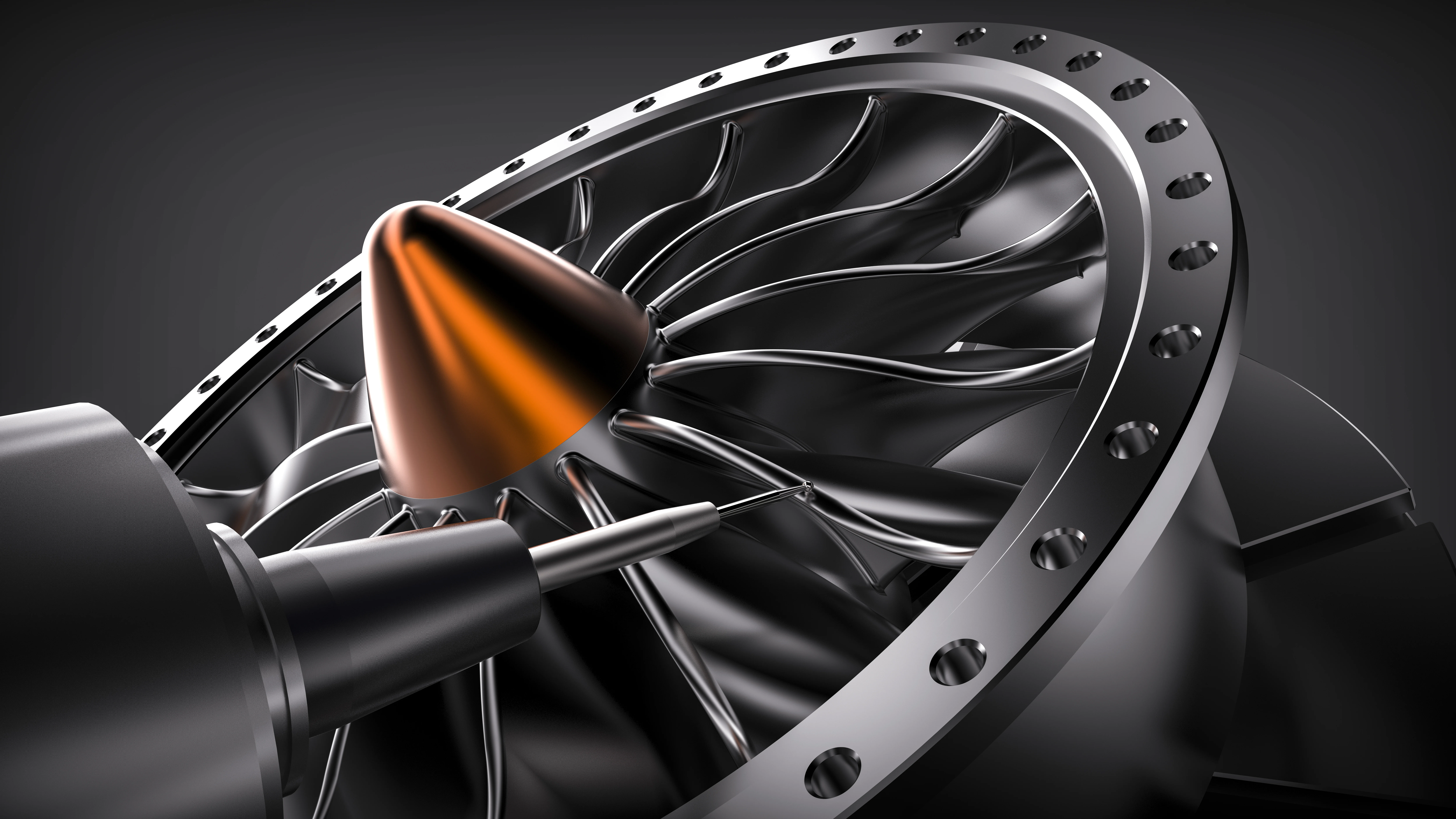 Milling,Aluminum,Turbine,In,Five,Axis,Cnc,Machine.,3d,Illustration. - Fictiv CNC machining is excellent for large, aerospace prototype parts