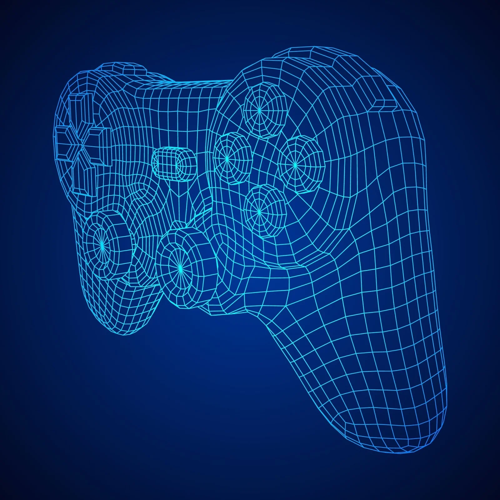 mesh of a 3d scan of a video game controller
