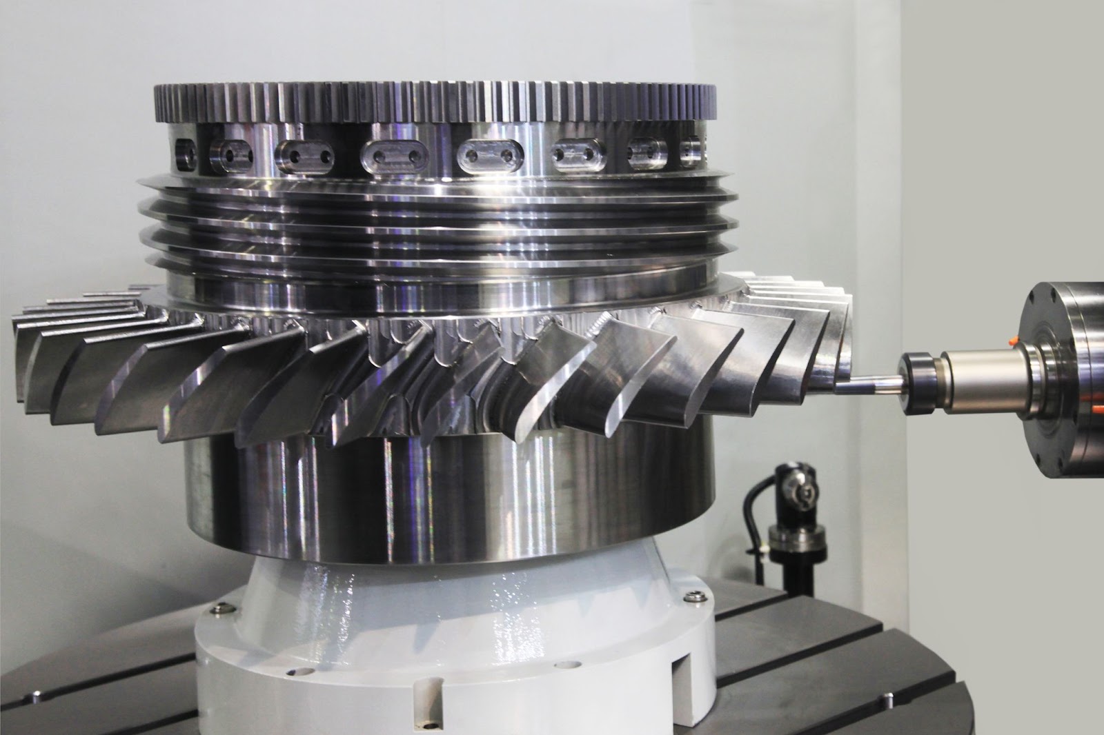 Complex custom CNC machining in action