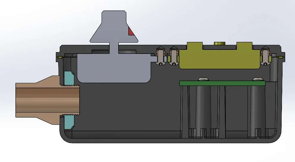 Reinforcement ribs are designed to strengthen attachment bosses and upper enclosure structure