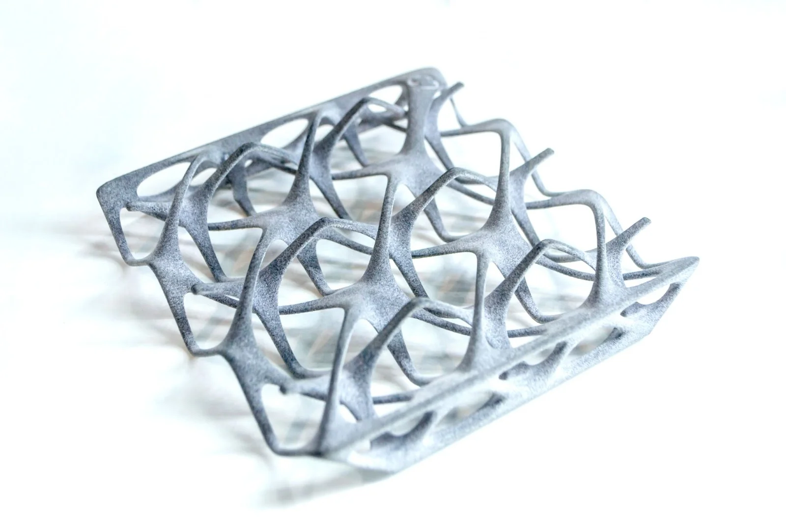 raw MJF 3D printed part without finishing